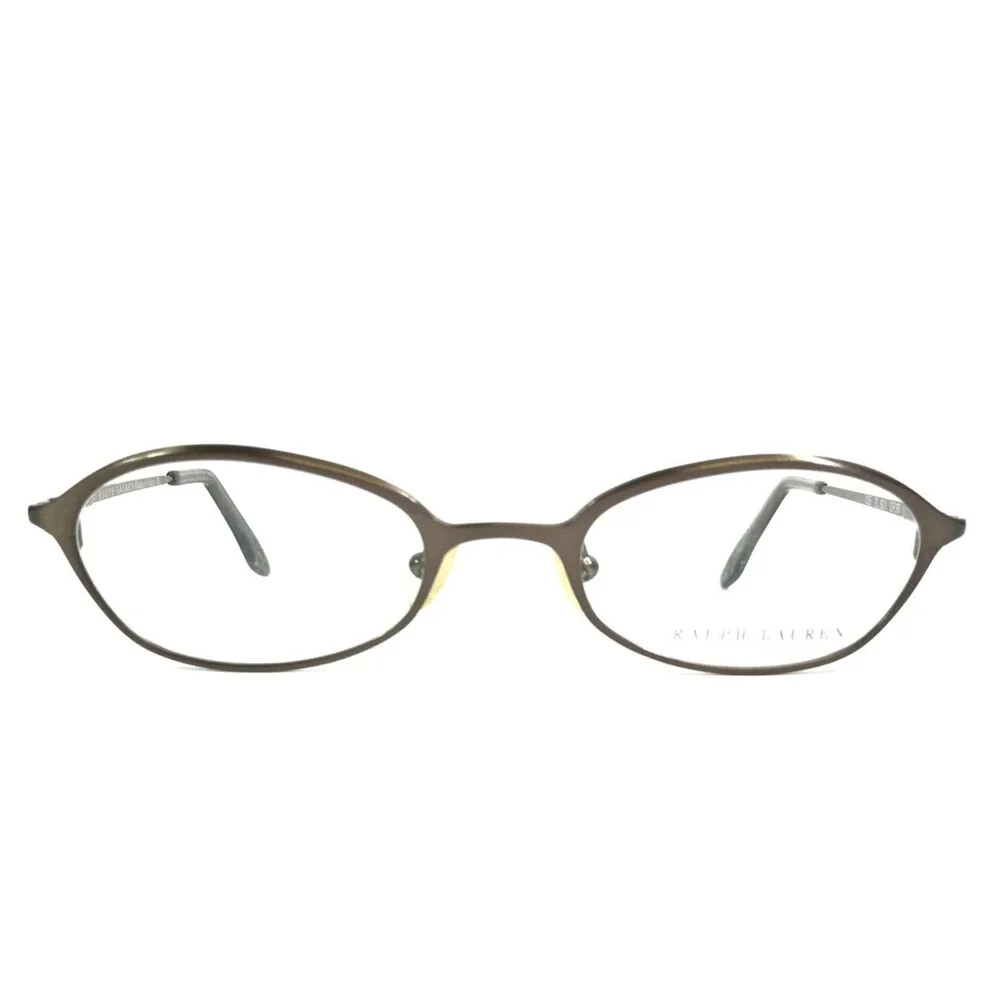 Vintage Ralph Lauren Eyeglasses Frames RL681 OP3R Brushed Gold Oval 46-19-135